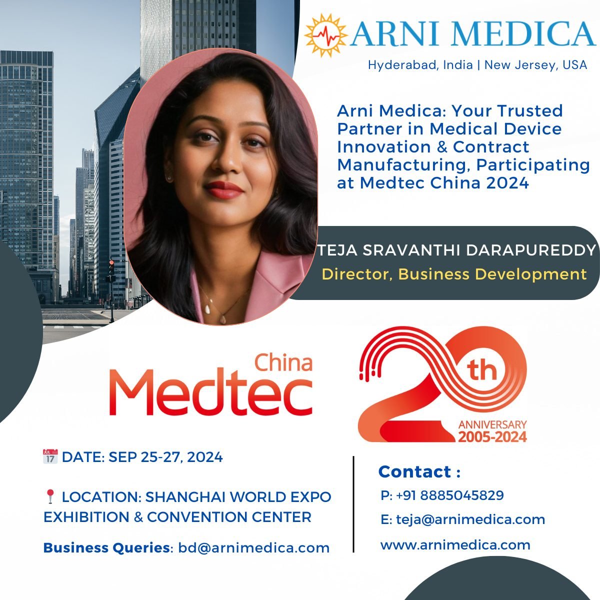 Arni Medica at Medtec China 2024: Seeking Strategic Collaborations & Partnerships
