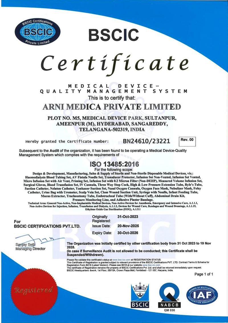 ISO 13485:2016 certificate (preview)